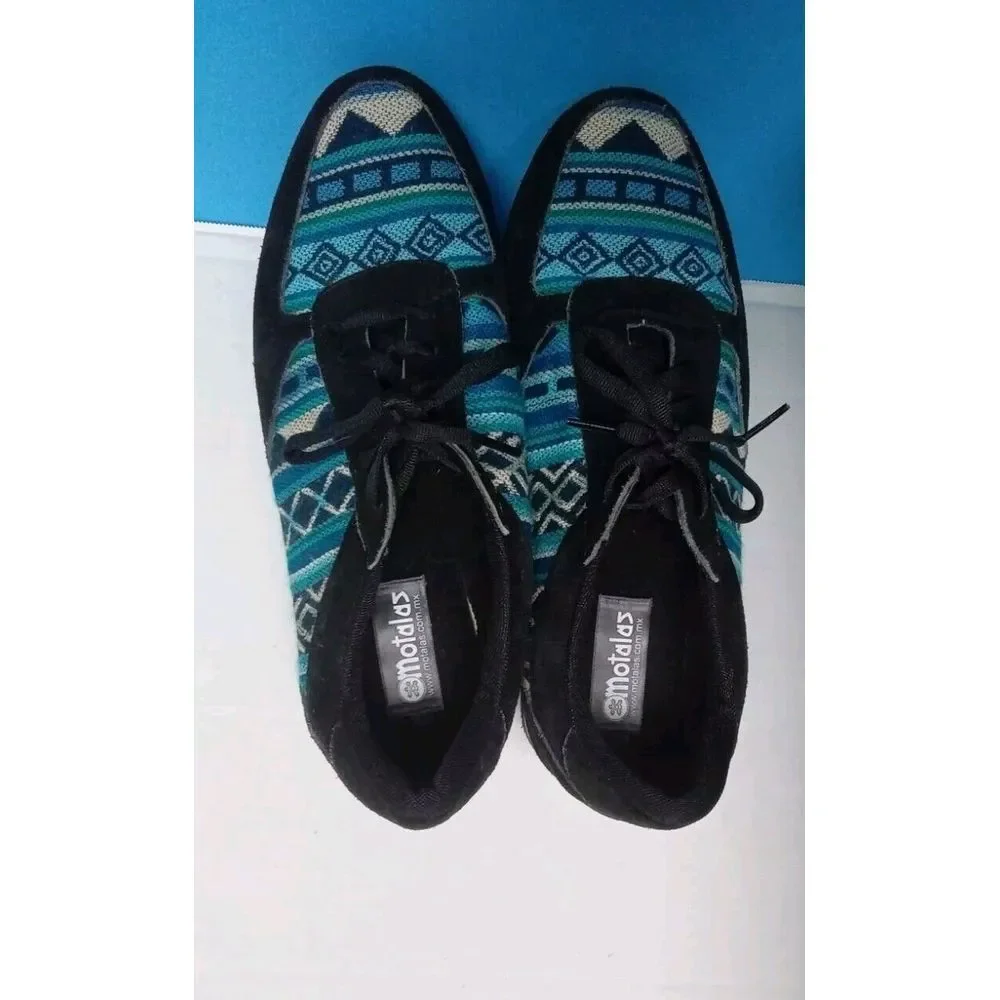 Etnies Aztec Print‎ Sneakers Black & Turquoise Casual Athletic Shoes